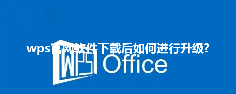 wps官网软件下载后如何进行升级? 三